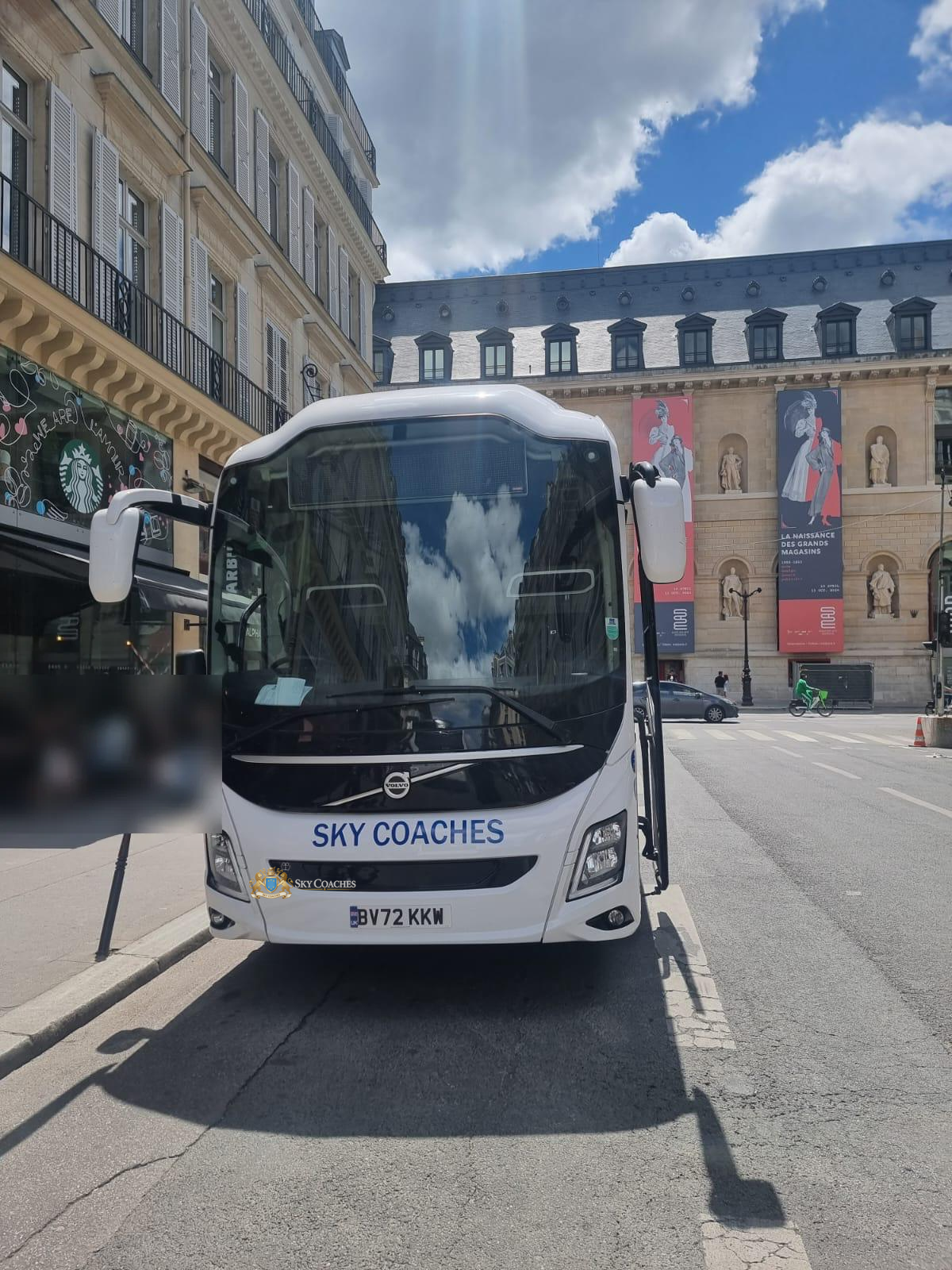 Sky Coaches Volvo touring coach in Paris